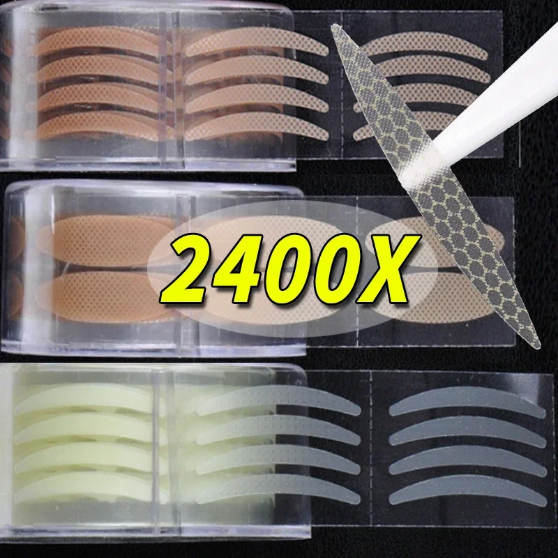 Adesivo invisível auto-adesivo pálpebra dupla, Natural Eye Lift Stripe, maquiagem bege, fitas em forma de azeitona