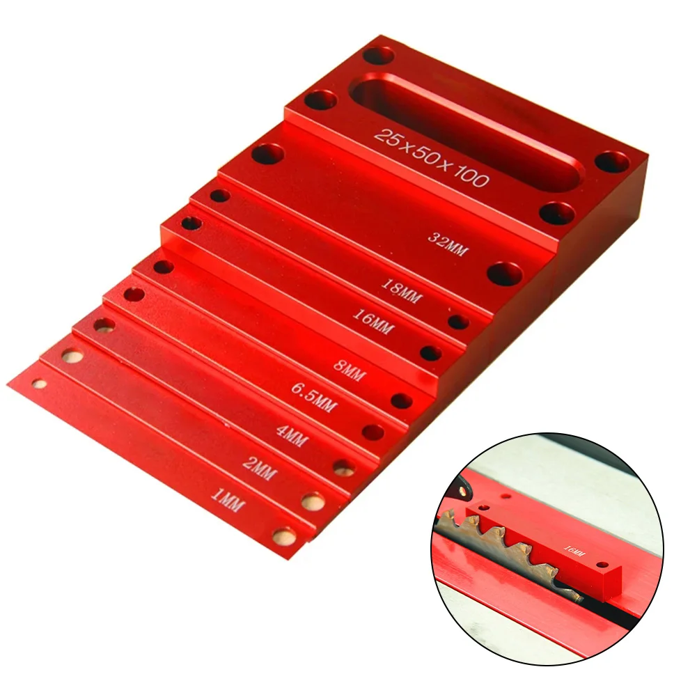 9PCS Metric Height Gauge Kit Aluminum Alloy for Table Saw Setup Carpentry Installation and Precision Alignment
