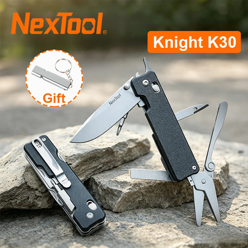 NexTool Knight K30 EDC Pocket Knife 11 In 1 Multi-tool Outdoor Folding Knife Mini Portable Folding Scissors Hand Tool