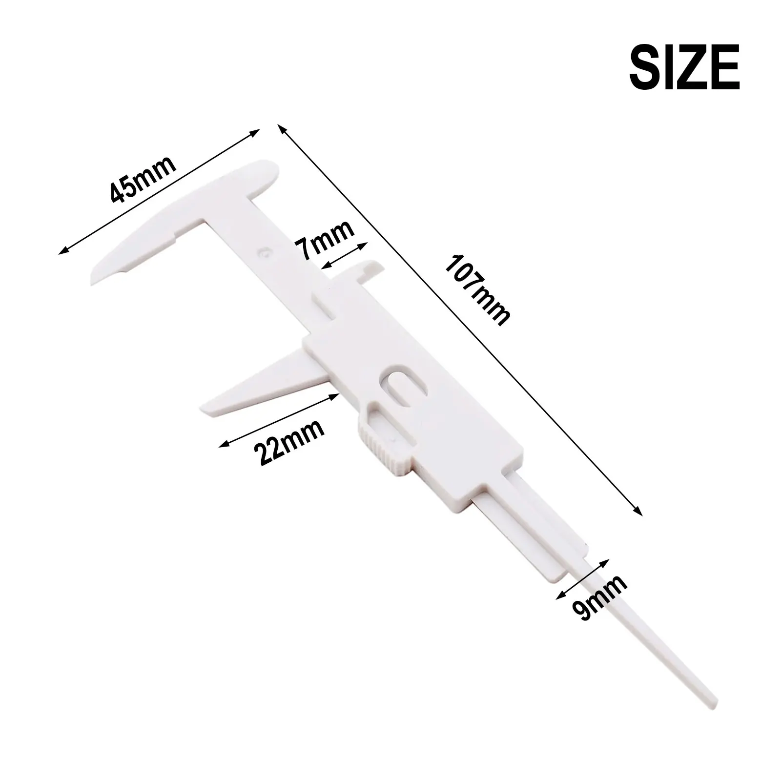 2 Pcs 80 Mm Mini Plastic Sliding Vernier Caliper Gauge Measure Tool Ruler Micrometer Hand Tool Accessories
