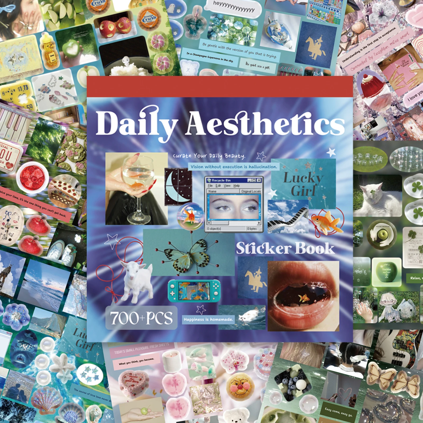 Zufällige Auswahl: 700+ Inspirations-Aufkleber-Bücher, Ästhetische Sticker, Niedliche Scrapbook-Aufkleber für Planer, Tagebuch und Journal