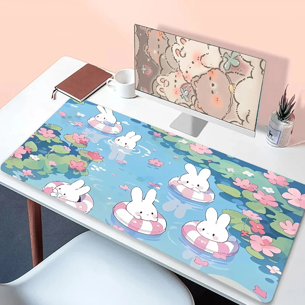 900x400mm Locking Edge Size For Gameing World Of Tanks CS GO Zelda Kawaii Rabbit PInk Anime Mousepad Hot Large Gaming Mouse Pads