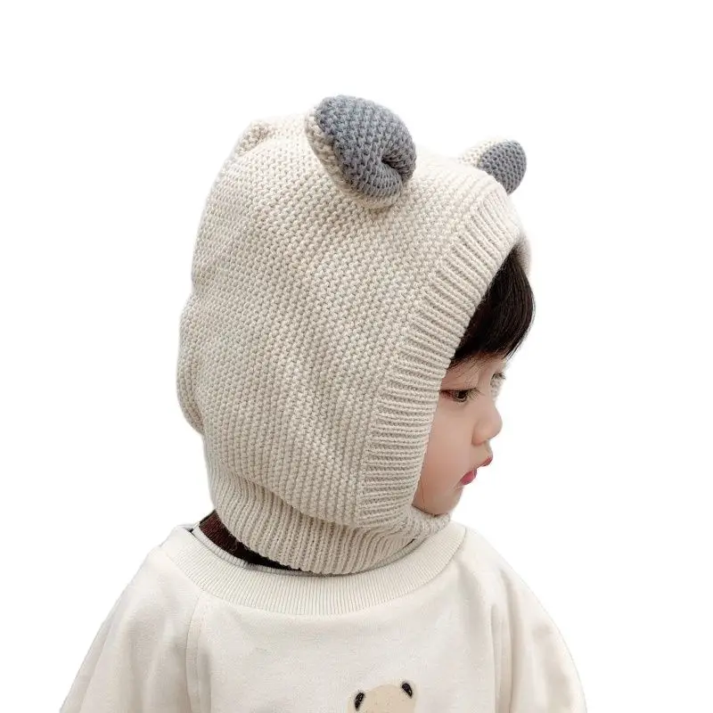 Doitbest Baby Hats 1-4 Years Boys Girls Bonnet Winter Warm Thicken Hats Kids Infant Cute Ears Knit Hats For Child Earflap Beanie