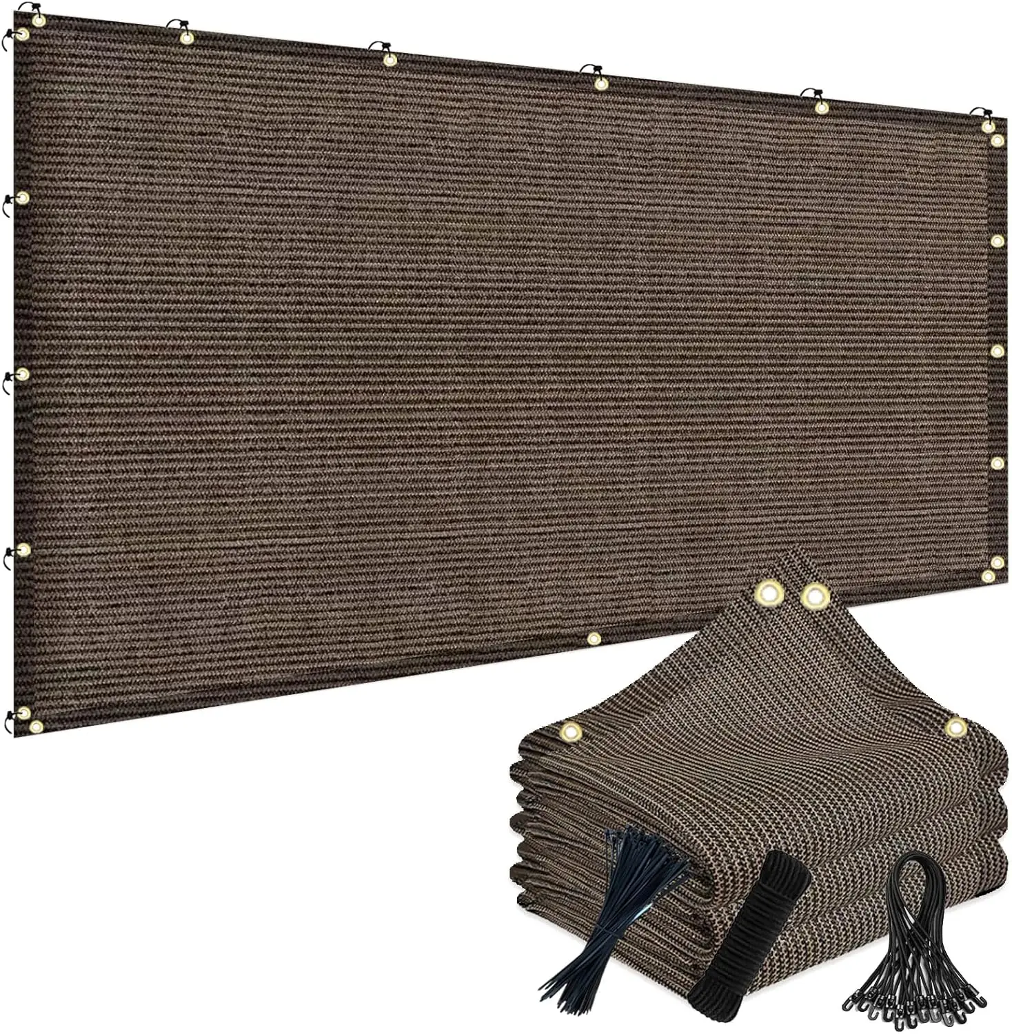 

90% 10x15ft Sun Shade Cloth for Outdoor Deck Backyard Garden Pergola Cover Canopy Mocha