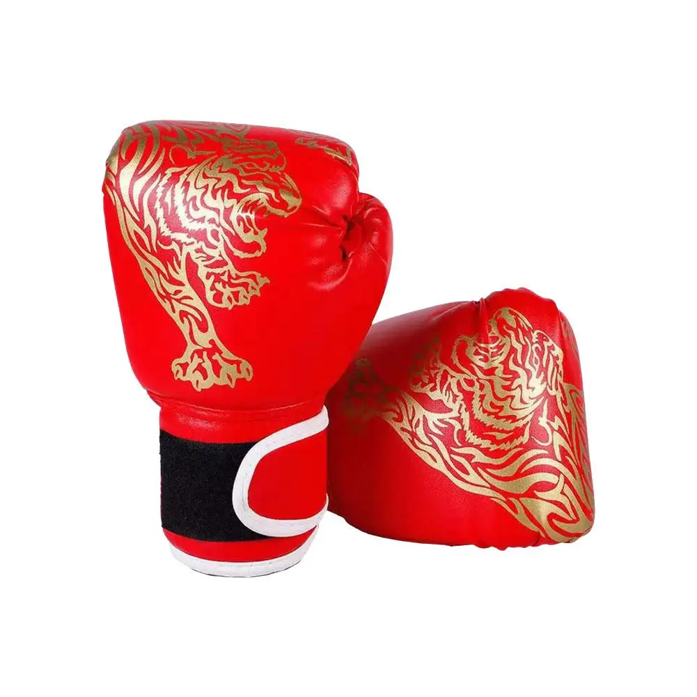 Luvas de boxe ajustáveis para crianças, treinamento de perfuração, protetor sparring, luvas de mão, luta confortável, preto, crianças