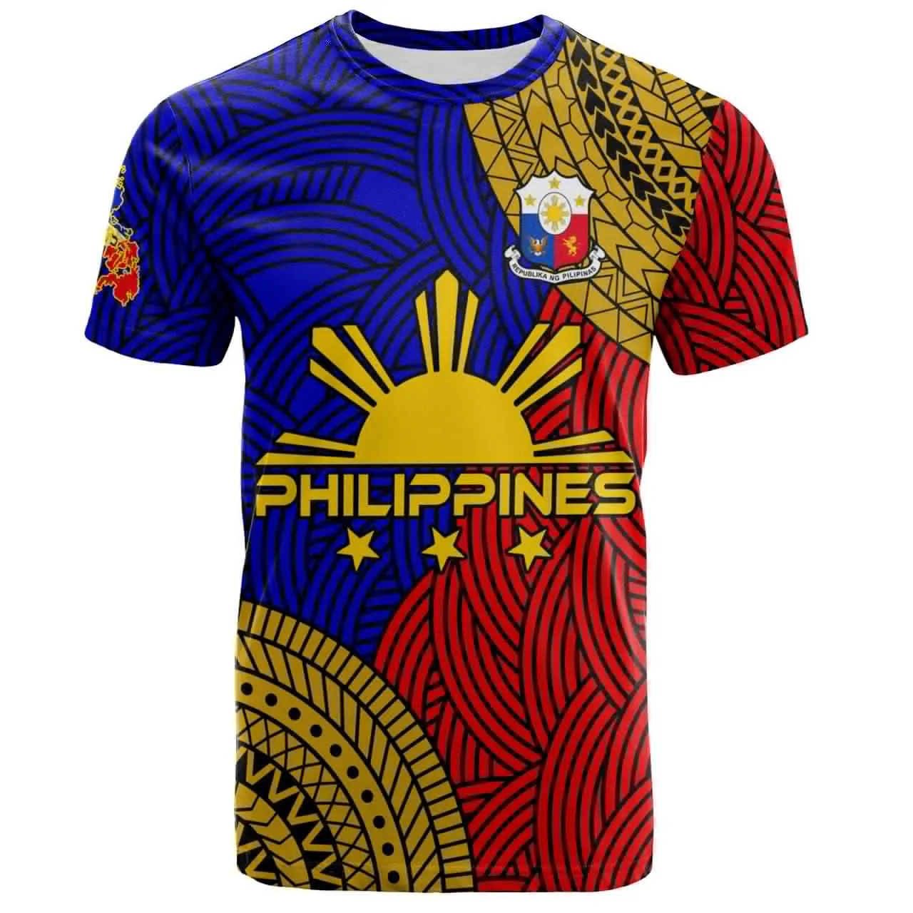 New 3D Philippines Flag Printed T Shirt Men Women Clothing Casual Short Sleeve Cool Tops T-shirts Y2k Clothes High Quality Tees