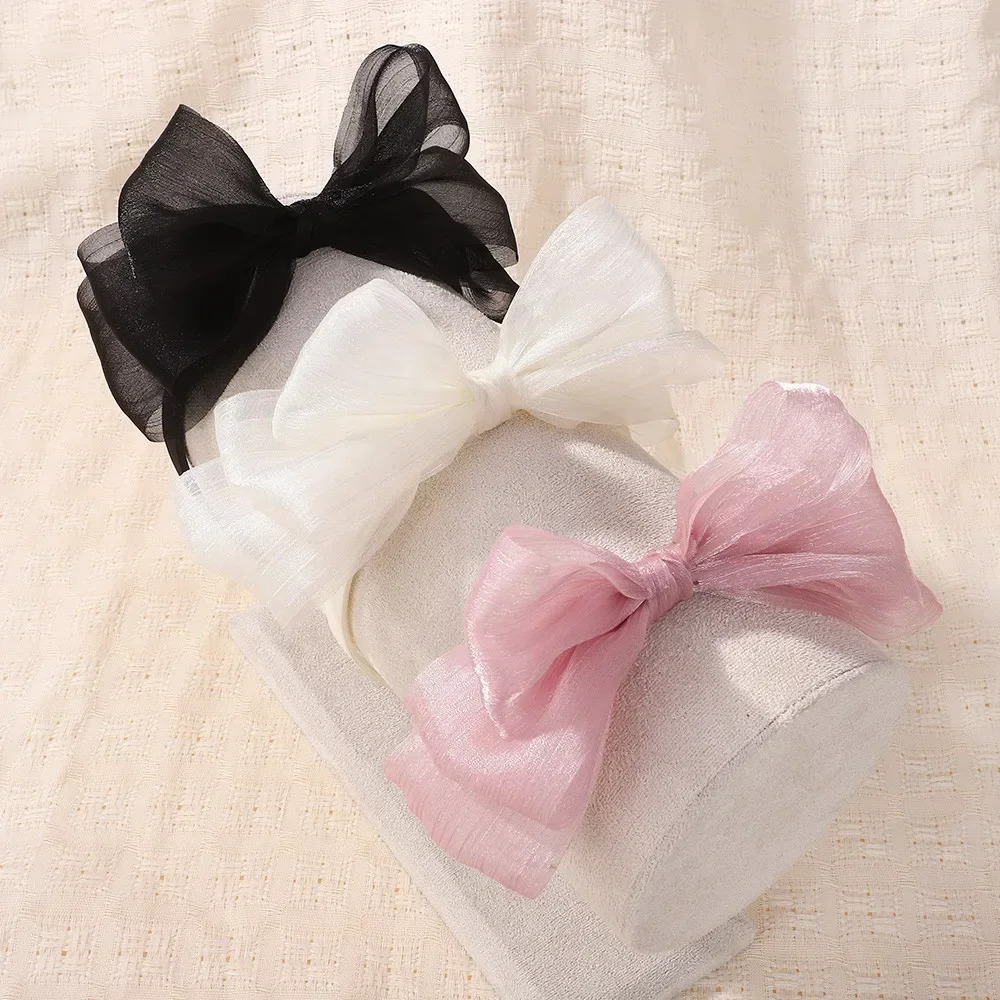 

1pc Sweet Girls Hairbands Double Layered Big Bows Headband Boutique Children's Hair Accessories Performance Accessories Gifts