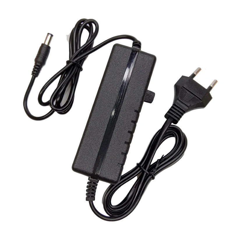 DC Adjustable Power Supply Universal Source 24v to 36v 2A 26V 28V 30V Power Supply Adapter 24 to 36 Volt DC Wire Cable