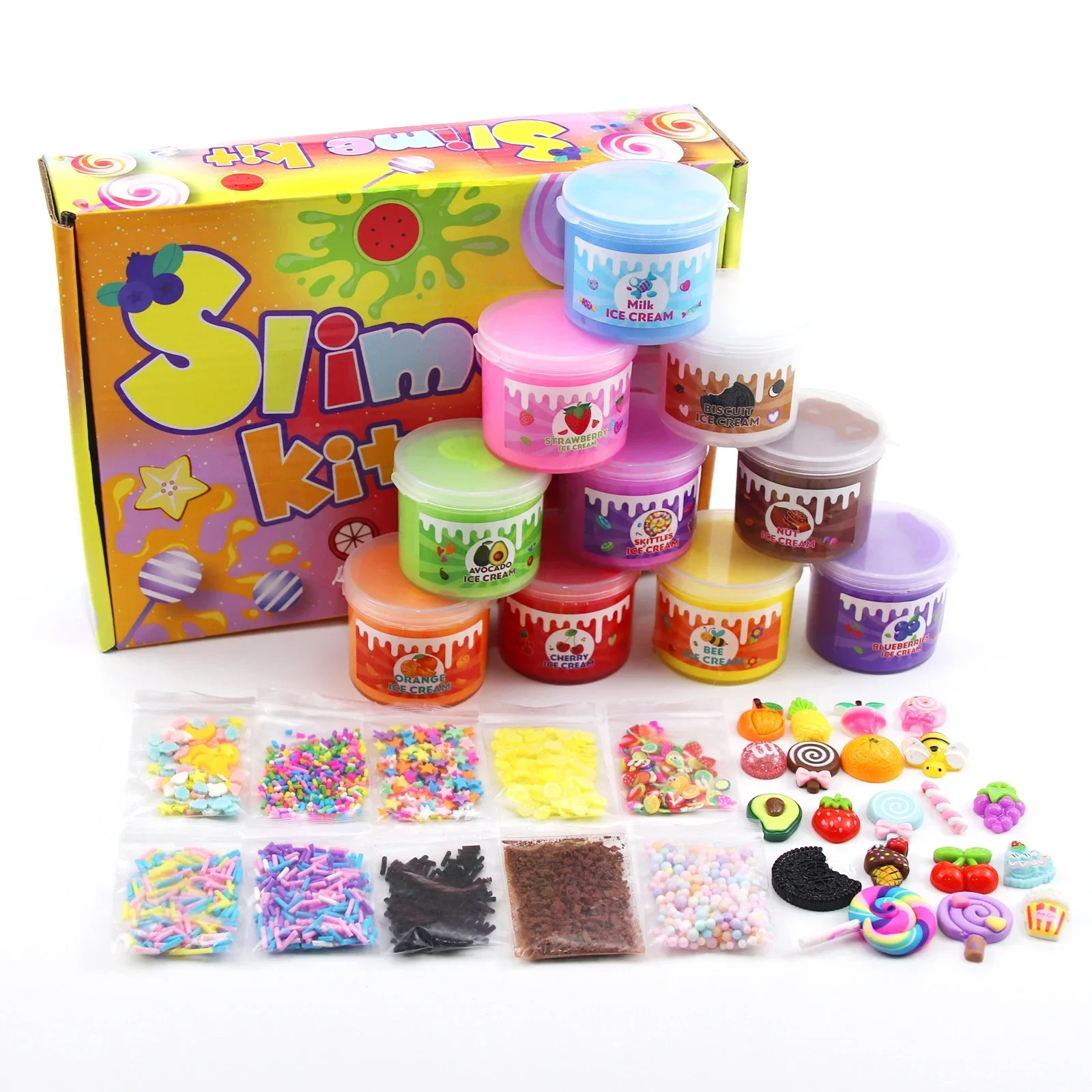 Slime Fluffy Kit for Enfant Cotton Mud Butter Mud No Sedimentation Color Mud Clay Slime Bambini Plasticine Toys