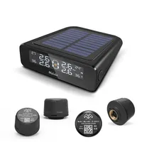 Solar Charging Car TPMS HD Digital LCD Display Tire Pressure Monitoring System Auto Alarms Wireless External Sensors TPMS