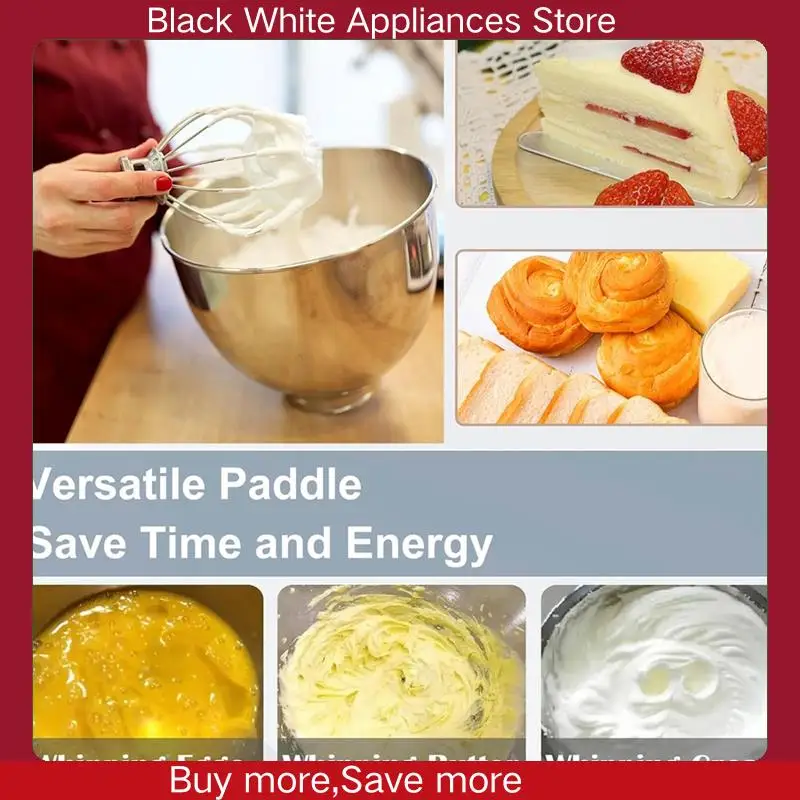 Accessorio per miscelatori Frusta per impastare con bordo flessibile K45WW Frusta a 6 fili per parti del mixer con supporto inclinabile Kitchenaid da 4,5-5 litri-CLIM