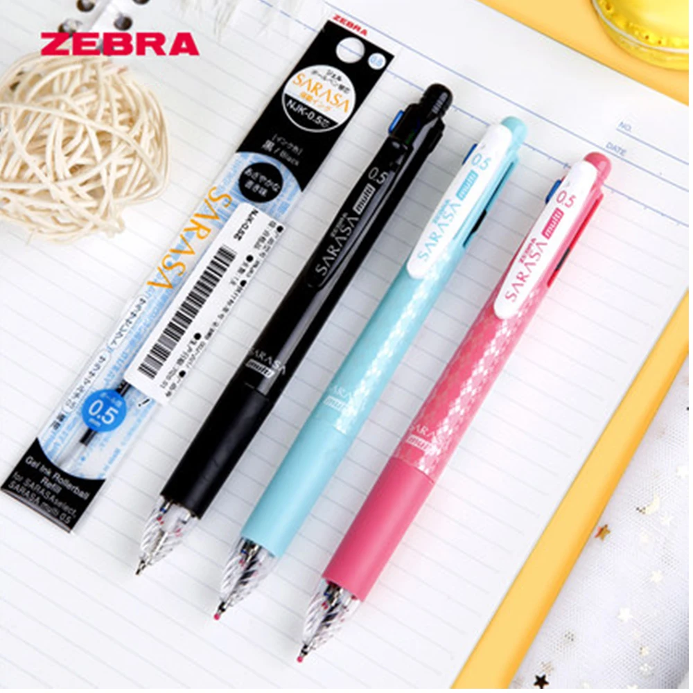 

ZEBRA J4SA11 Gel Pen 4 Colors + 1 Automatic Pencil 0.5mm Replaceable Core Push-Type High Value 5-in-1 Multi-Function Pen