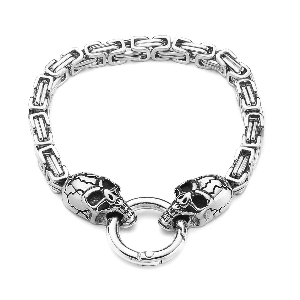 Hot Selling Classic Fashion Punk Stainless Steel Skull Bracelet Men\\\'s Charm Gothic Bracelet Jewelry Gift image 5
