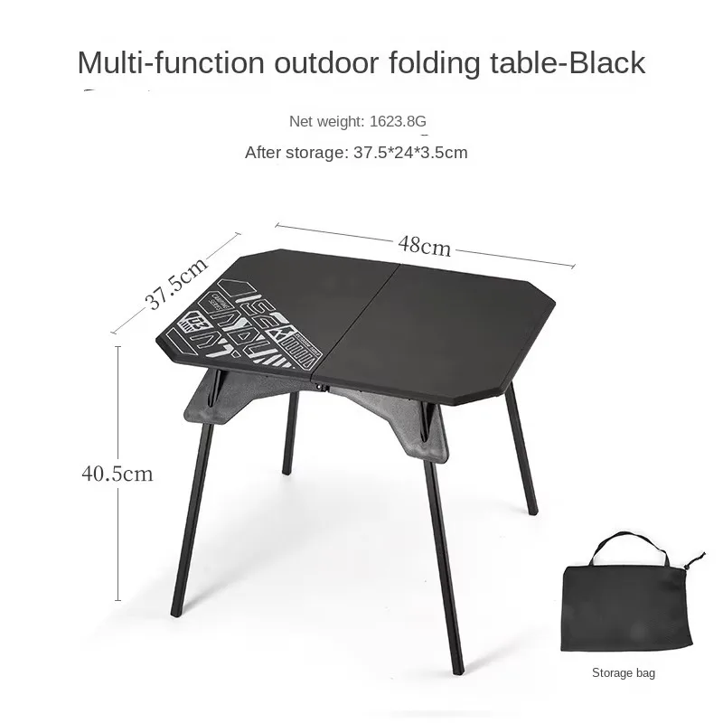 Ultra Light Camping Table, Portable Table with Foldable ABS Desktop Aluminum Stand Fast Delivery