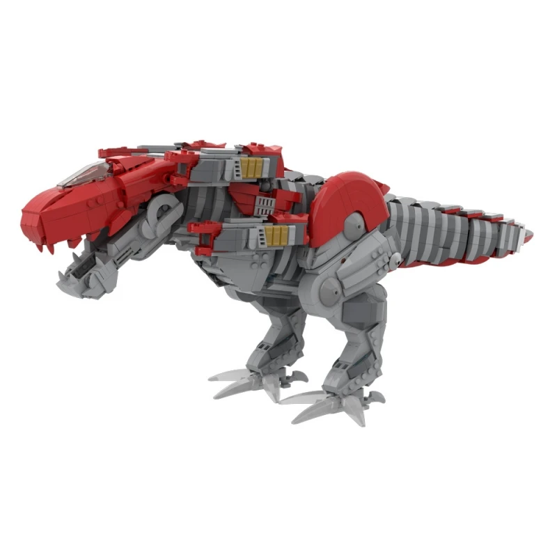 Gobricks Building Blocks of T-Rex Zords Model Japanese Comic Dinosaur Fighting Activity Mechanical Dinosaur Assembling Brick Toy