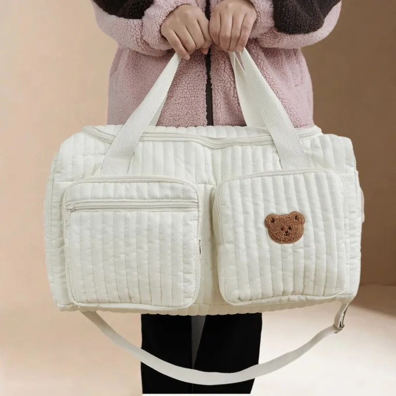 Large Capacity Mommy Travel Bag Women Totes Baby Diaper Nappy Bags Shoulder Cotton Ladies Maternity Shopping Bags