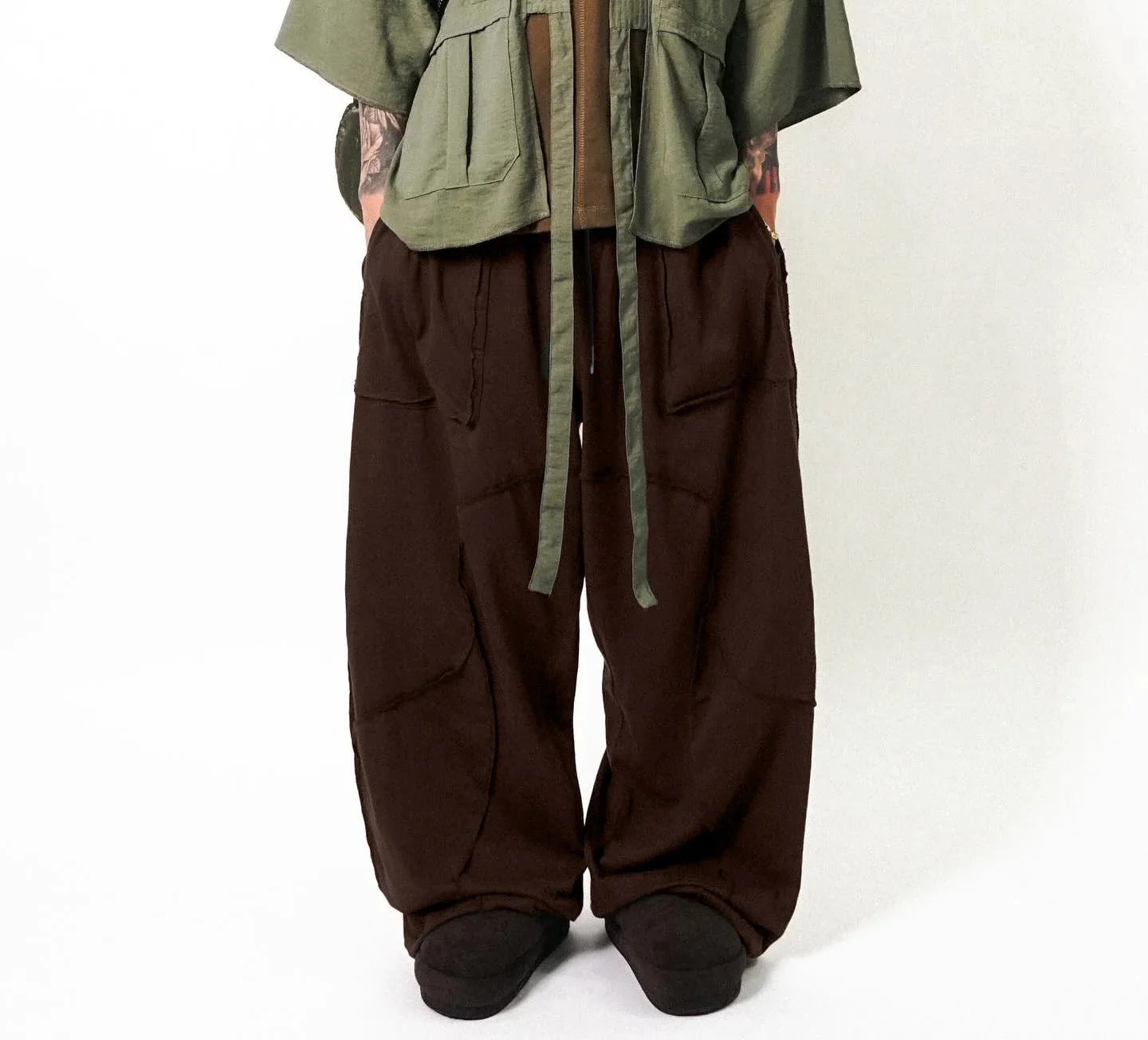 

Men's pants autumn new men's sporty and casual trousers loose, large-sized, retro and trendy Fashionable wide-leg trousers Men