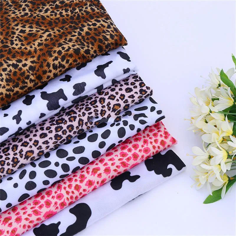 50*150CM Short Plush Animal Fabric Leopard and tiger striped fabric for DIY doll make clothes cosplay 50*150CM Short Plush Anima