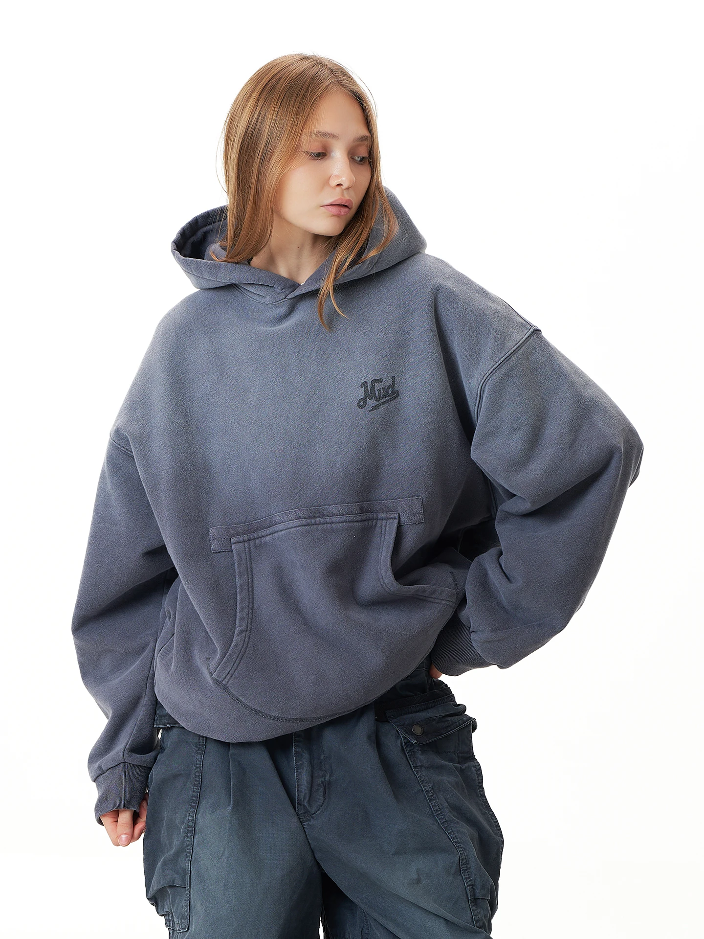 

MIDUPDATE 2025 Autumn Winter Waed Vintage adient Fade Printed Loose Hoodie Men's Casual Cotton Sweatirt Hooded Sweatirt