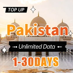 Tarjeta SIM prepago de Pakistán, LTE, Datos ilimitados, internet ilimitado, sin registro, plug and play, compatible con eSIM, 1-30 días