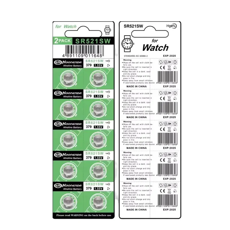 

10-200PCS AG0 LR521 Alkaline Button Batteries SR521SW 379A 379 179 D379 SR63 1.5V Button Coin Cells for Calculators Watch Toy