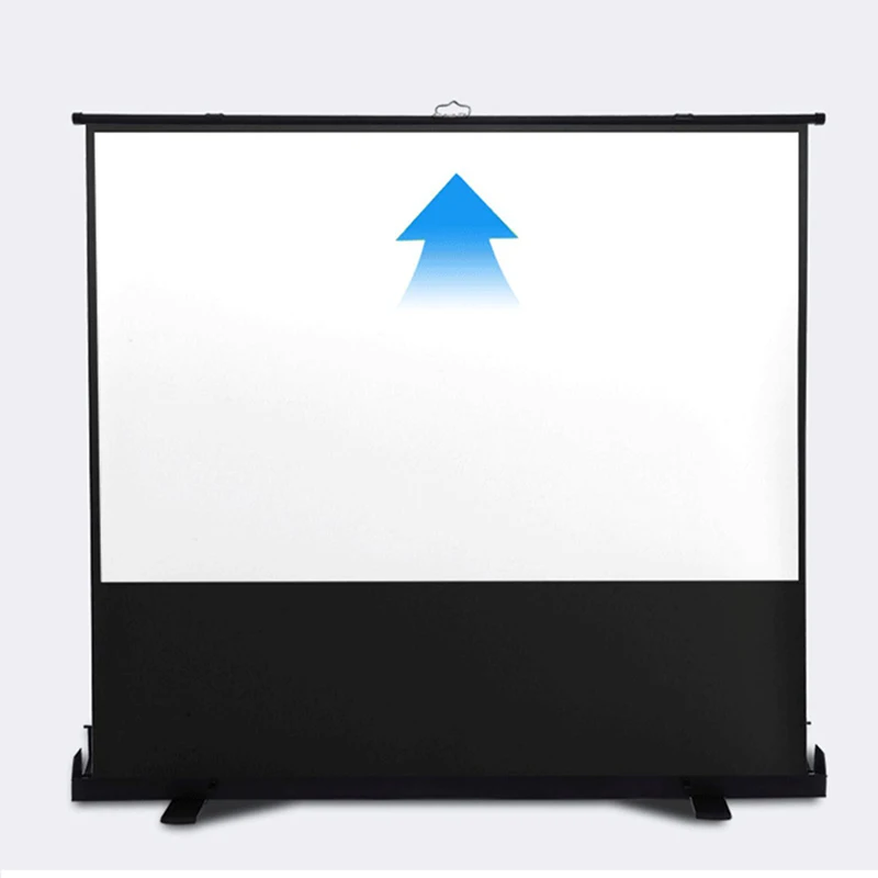 Portable Projector Screen Pull Up Projection with Stand 16:9 4:3 Full Screen 60-120inch for Home Cinema Outdoor Camping Office