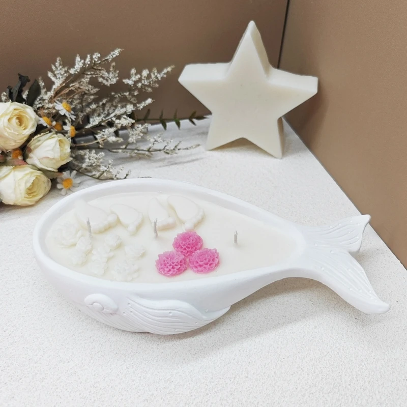 Safe and Portable Stylish Whale Sturdy Silicone Mold Craft Supplies for Making Decorative Stylish Cups Dropship