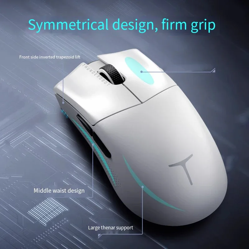 Imagem -03 - Thunderobot Ml903 Wireless Thri Mode Lightpeso Mouse 4k Gaming Mouse Paw3395 Base de Carregamento Magnética 26000dpi