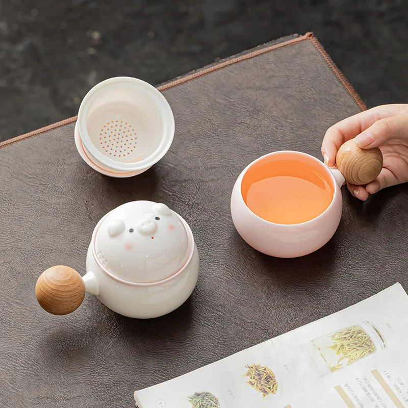 

Ceramic Tea Pot Tea Cup Kung Fu Tea Set Portable Travel pot Set Chinese Teaware Cup Set Creative Teacup Teapot Gift