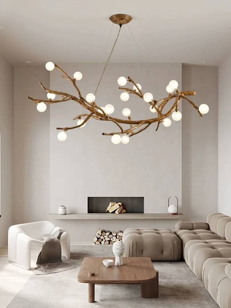 

Nordic living room creative and personalized restaurant lights, internet famous homestay tea room decoration, tree branches, ret