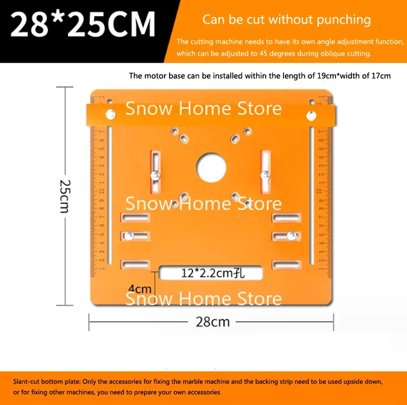 Cutting Machine Base Plate For Electricity Circular Saw Trimmer Machine Edge Guide Woodworking Router Milling Flip Board 1pc