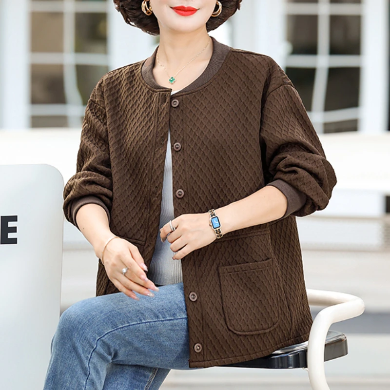 Chaqueta corta a cuadros de un solo pecho para mujer, Top ajustado coreano de alta calidad, talla grande, Primavera, novedad de 2024