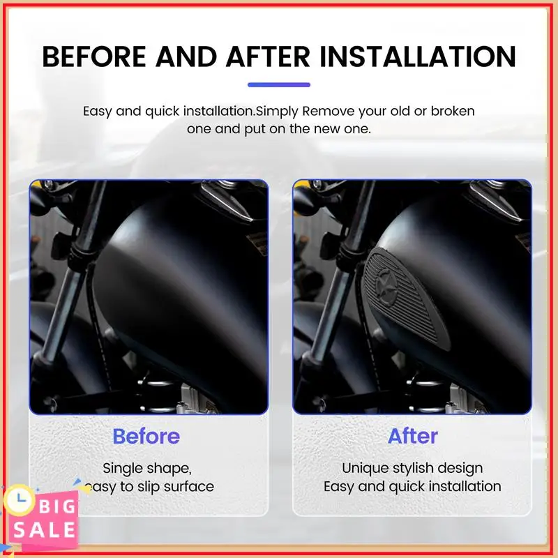

Exclusive 1Pair Motorcycle Tank Traction Pad Side Gas Knee Grip Protector Anti Slip Sticker For Kawasaki Suzuki Honda