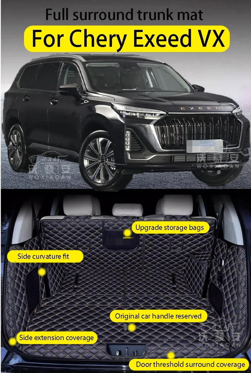 

Для Chery Exeed VX полноразмерный коврик для багажника Exeed VX Comfort прочный (7 сидений) коврик для багажника модели 2023 года