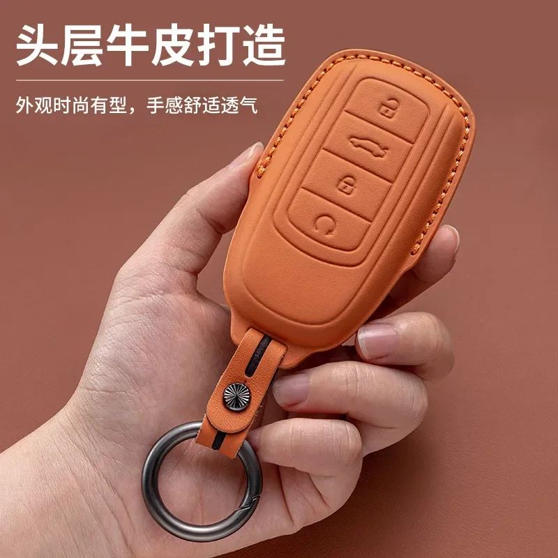 for Chery Key Cover Tiggo 8 Tiggo 9 Arrizo 5 Tiggo 7 Alcantara Leather Keychain Case