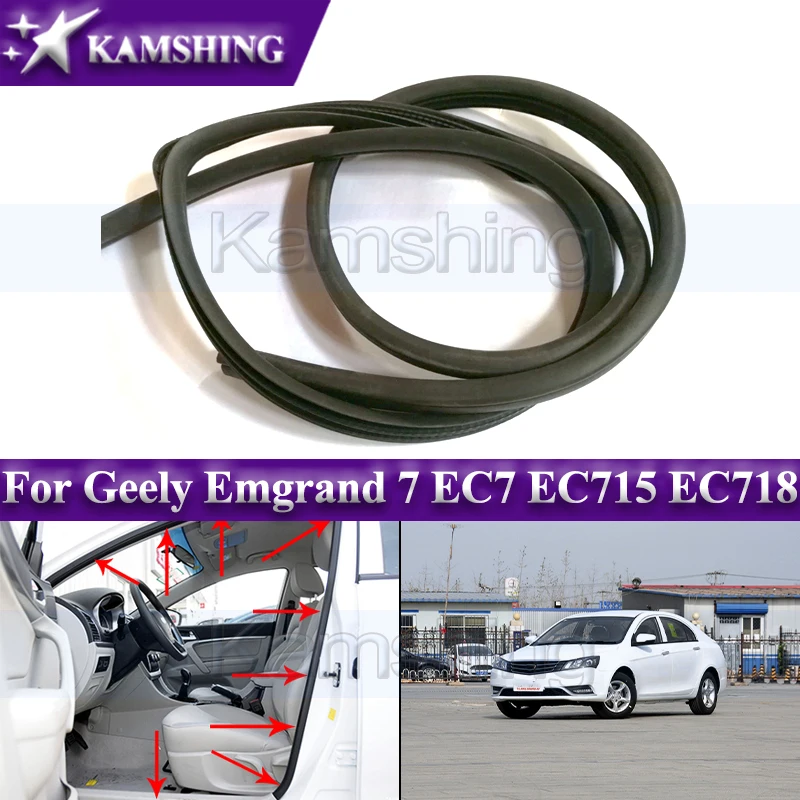 Kamshing Car Door Frame Sealing Strip For Geely Emgrand 7 EC7 EC715 EC718 Door Buffer Seal Strip Waterproof Sealing Strip