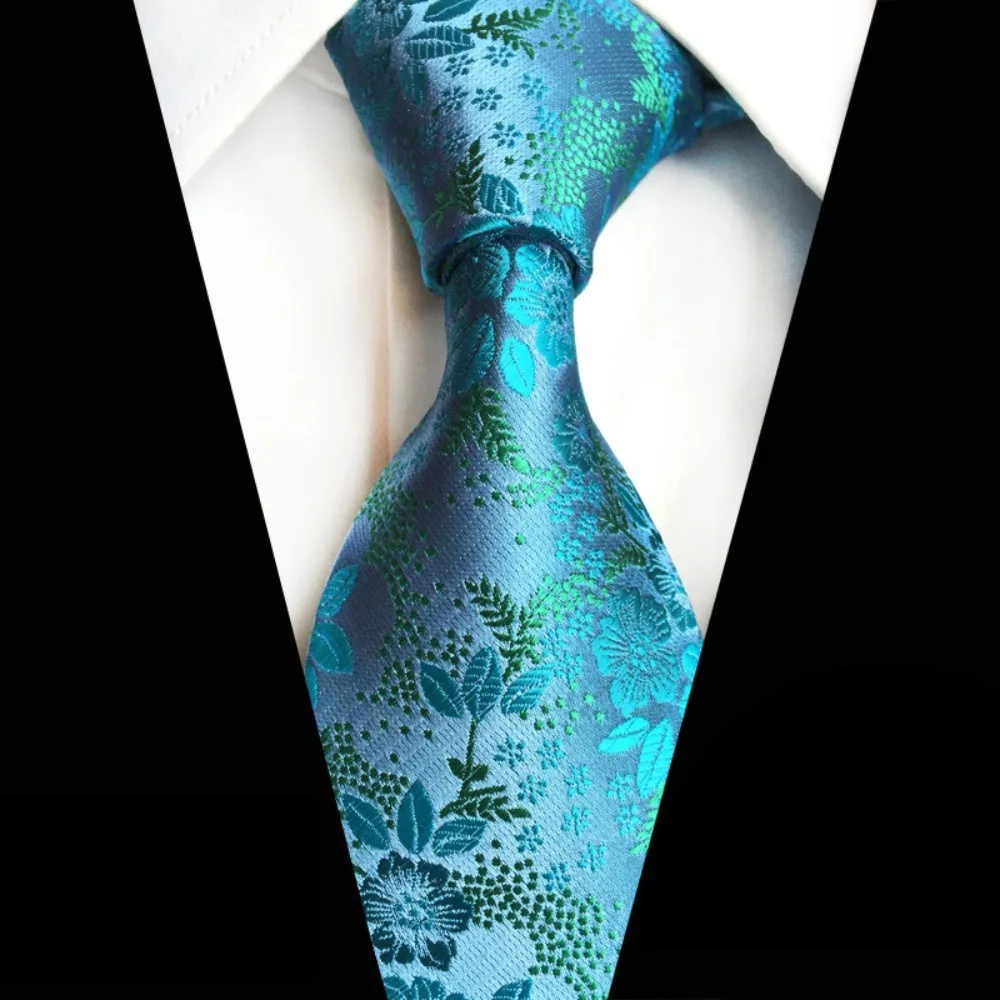 Classic 8CM Floral Neck Ties Gravatas Jacquard Business Formal Tie Multicolor Accessories Groom Neck Wear Office