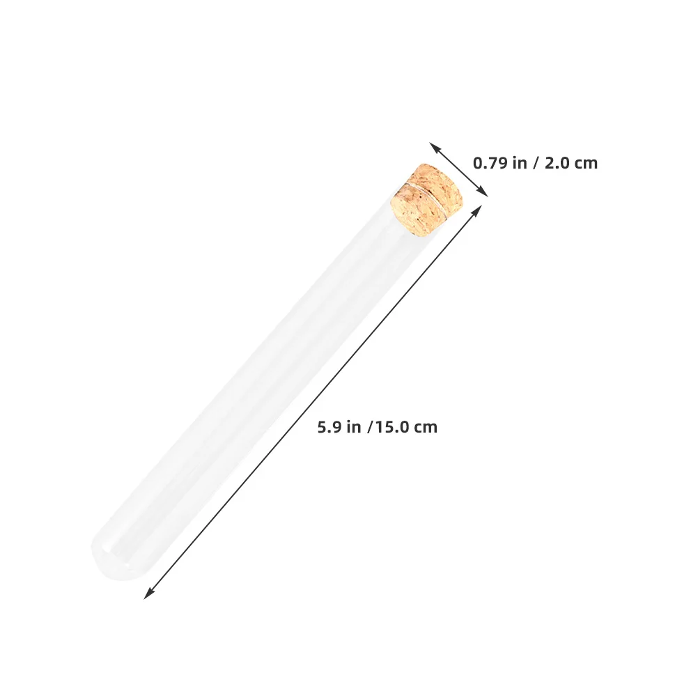 10 قطعة أنابيب اختبار الزجاج جولة أسفل مقاومة للحرارة شفافة عالية للتجارب العلمية تحليل الكيمياء مختبر خلط