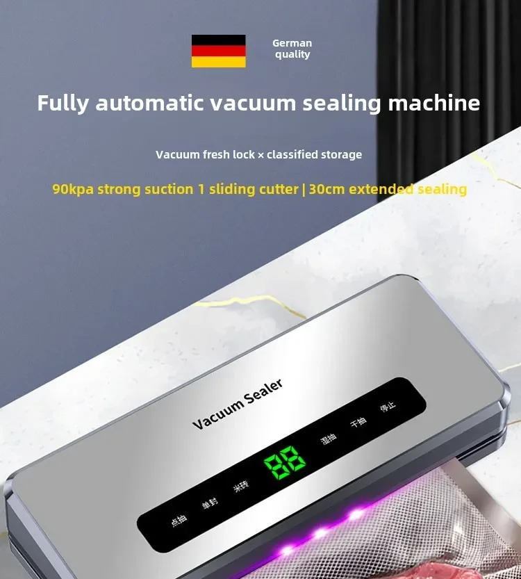 Automatic vacuum sealing machine Small household wet and dry use