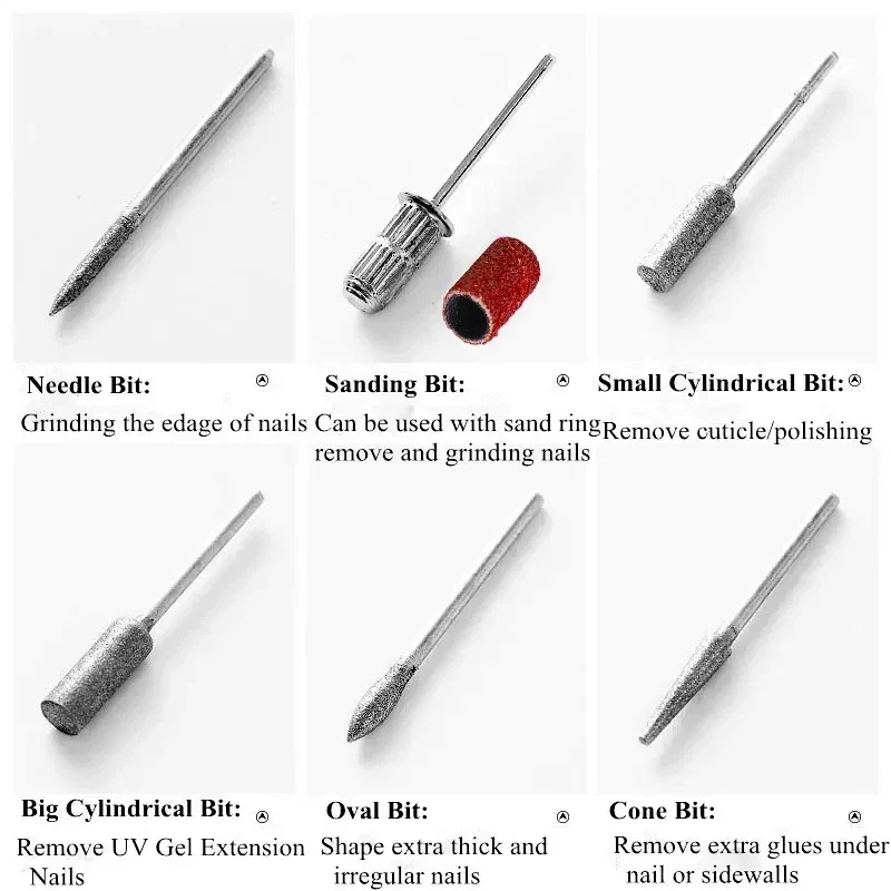 45000 U/min Nagelbohrer-Set für Maniküre, wiederaufladbare Nagelbohrmaschine, Schleifköpfe-Set