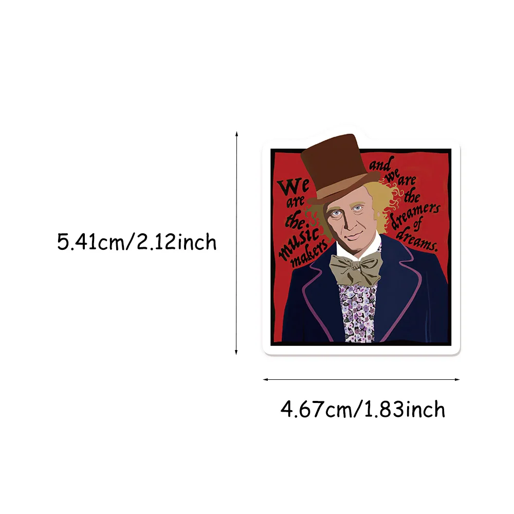 50PCS Fun Chocolate Factory Graffiti Stickers DIY Waterproof Luggage Notebook Water Cup Computer Motorcycle Toy Stickers