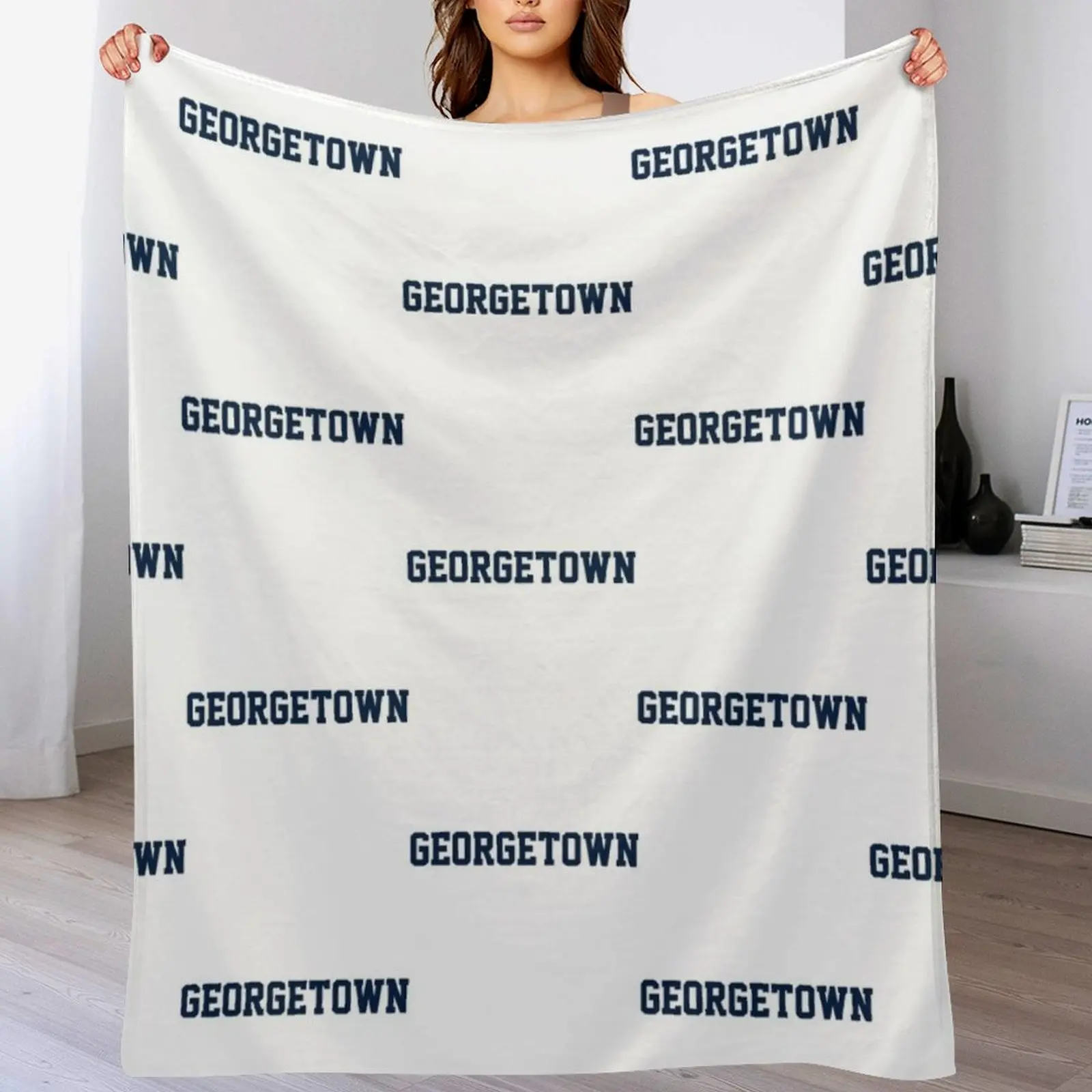 

Georgetown - Georgetown University - Hoyas - Hoya Saxa Throw Blanket Year Round Soft Comfortable Blanket for Home