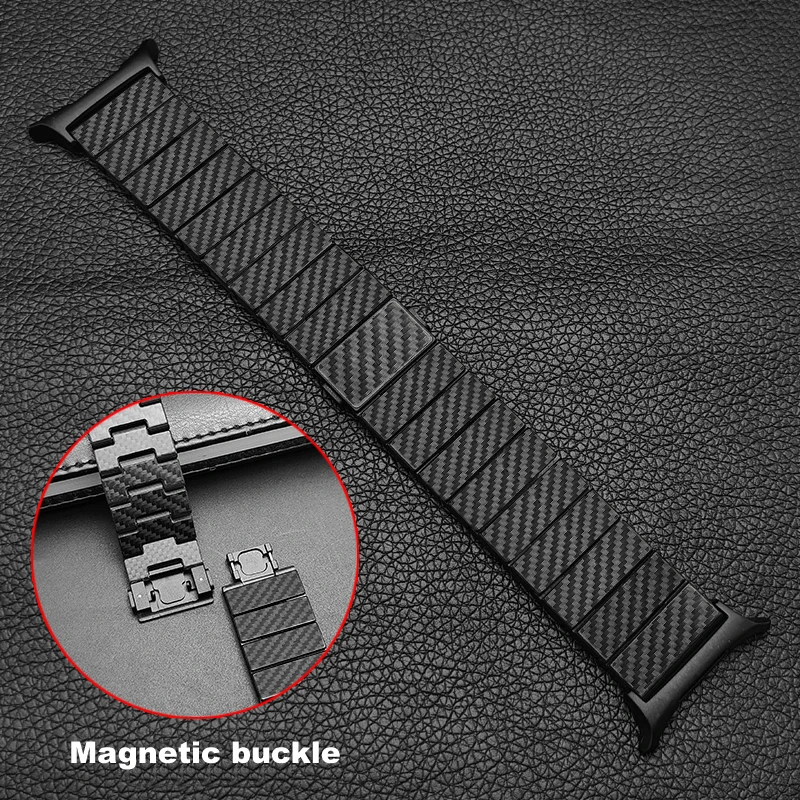 AKGLEADER Real Carbon Fiber Magnetic Strap for Samsung Galaxy Watch 7 Ultra 47mm watchband High-quality Bracelet