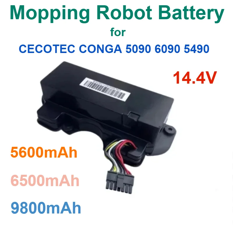 14.4V 9800mAh For CECOTEC CONGA Mopping Robot Battery 5090 6090 5490  Pack Netease Intelligent Manufacturing NIT Model