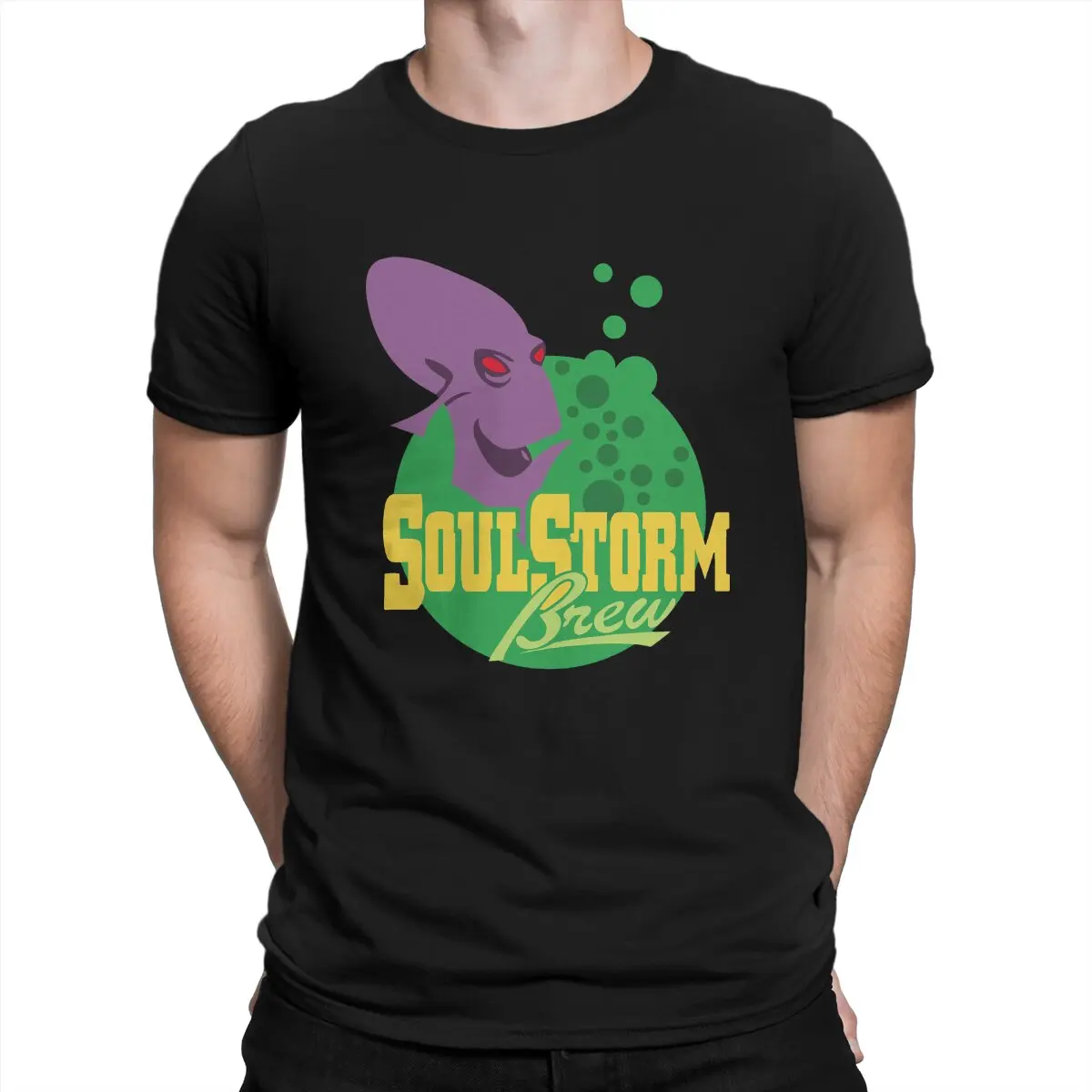 Мужские футболки Soulstorm Brew OddWorld Game, хлопковая одежда, забавная футболка с коротким рукавом и круглым вырезом, женская футболка