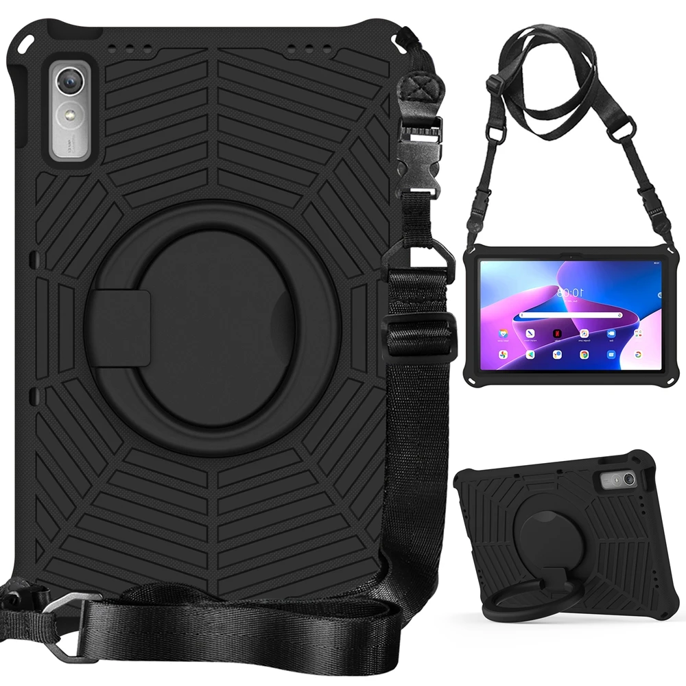 For Lenovo Tab P11 2nd Gen 2 11.5 inch 2022 TB-350FU TB-350XU Case EVA Kids Safe Pull Ring Shockproof Shoulder Strap Stand Cover