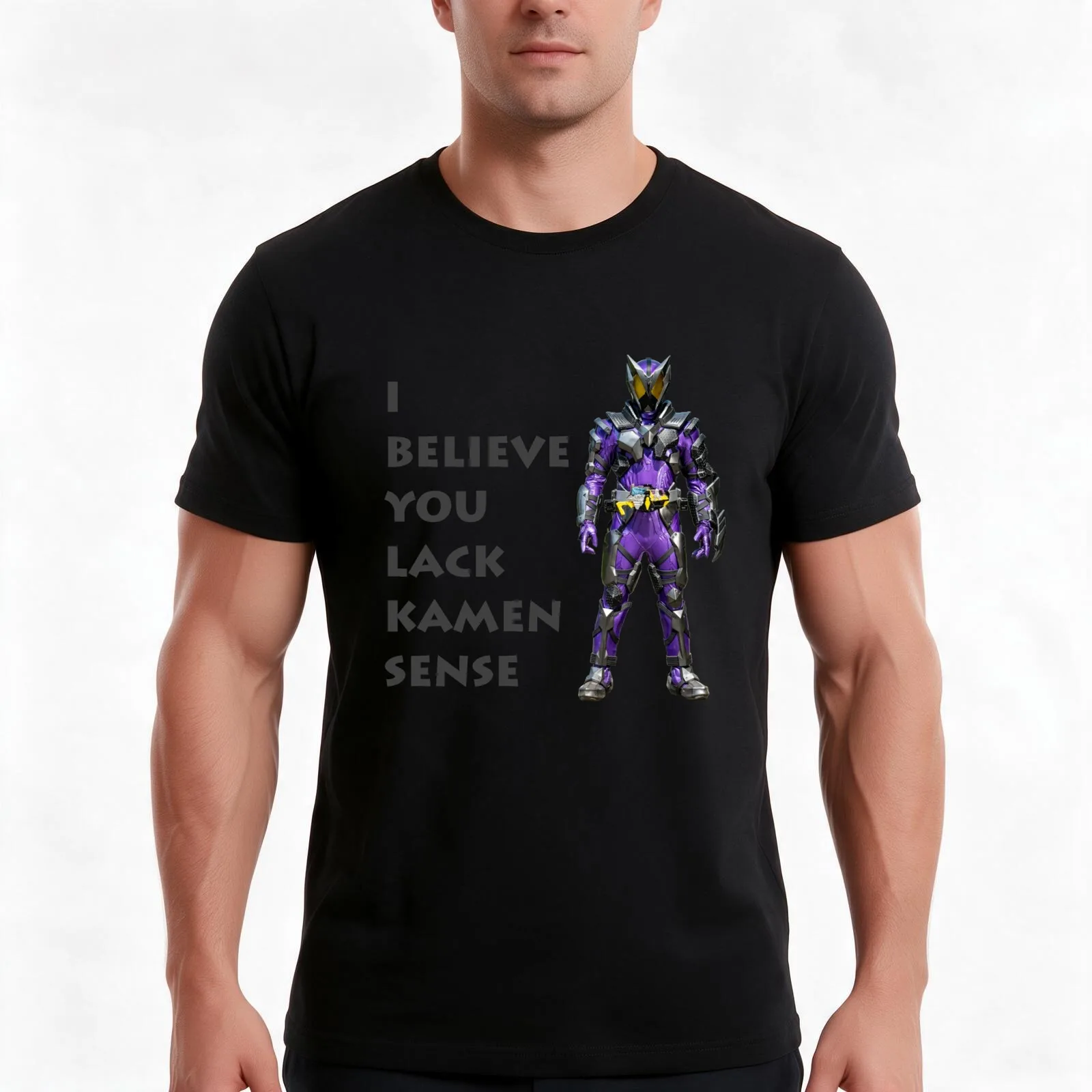 Kamen Sense - Horobi T-Shirt, Summer Casual Cotton Tee, Oversized Streetwear Tops, Vintage Graphic Print, Loose Fit Short Sleeve