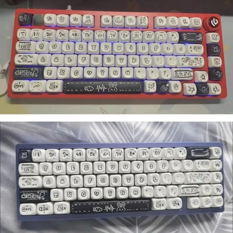 G6DD Carrot Keycaps PBT Standard Dye Sublimation Keycap 13Key MOA Profile for Mechanical Keyboards Installation