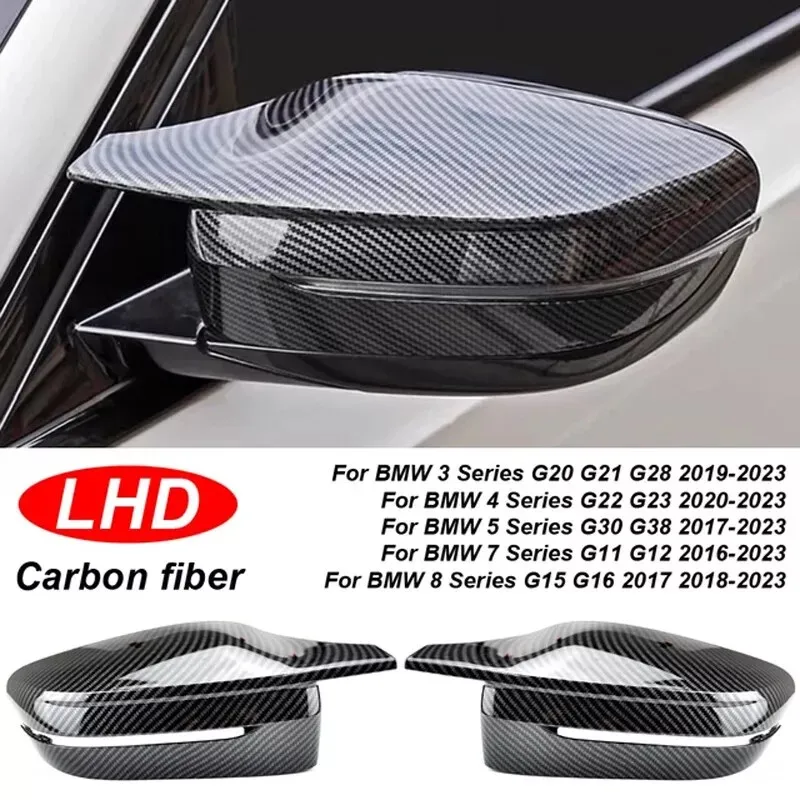 Dry Carbon Fiber Mirror Cover M Style Side Rear View Mirror Cap For BMW 3 4 5 7 8 Series G20 G21 G30 G38 G22 G23 G11 G12 G15