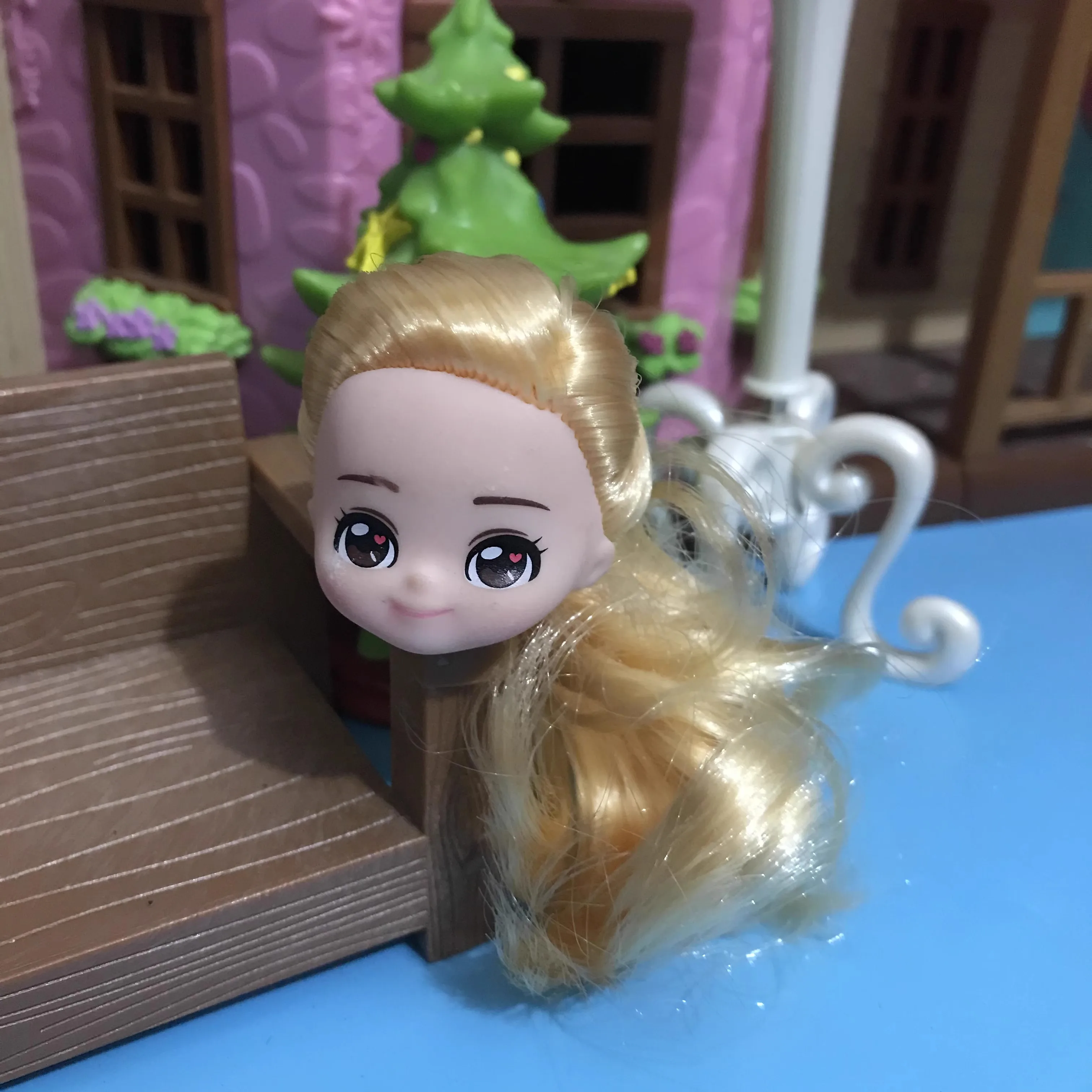 Doll's Head For 10cm Doll Cute Smile Face Girl Doll Head Girl Toy For Girls (Little defective)